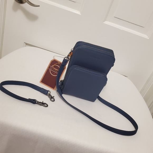 ECOSUSI Blue Crossbody/Satchel/Wristlet Bag, Versatile - Picture 10 of 15